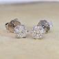 Preview: Brillant Diamant Ohrstecker Paar 750/- Weißgold 18 Karat Gold 0,80 Karat G/VS