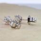 Preview: Brillant Diamant Ohrstecker Paar 750/- Weißgold 18 Karat Gold 0,80 Karat G/VS