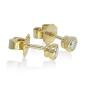 Preview: Diamant Ohrstecker 750 Gold - Gelbgold, Zarge - 2 Brillanten IF/F - Luxus Ohrschmuck Damen