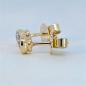 Preview: Diamant Ohrstecker 750 Gold - Gelbgold, Zarge, 0,44 ct - 2 Brillanten IF/F - Luxus Ohrschmuck Damen
