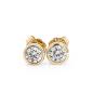 Preview: Brillant Diamant Ohrstecker Paar 750/- Gelbgold 18 Karat Gold 0,44 Karat G/VS