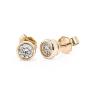 Preview: Brillant Diamant Ohrstecker Paar 750/- Gelbgold 18 Karat Gold 0,44 Karat G/VS
