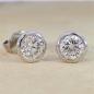 Preview: Brillant Diamant Ohrstecker 750/- Weißgold 18 Karat Gold 1,02 Karat G/VS