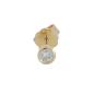 Preview: Diamant Ohrstecker 750 Gold - Gelbgold, Single, 0,15 ct - 2 Brillanten IF/F - Luxus Ohrschmuck Damen