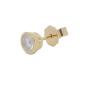 Preview: Luxus Diamant Ohrstecker 750 Gold (IF/F) - Gelbgold, Single, 0,42 ct - lupenrein, echter Brillantschmuck