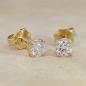 Preview: Brillant Diamant Ohrstecker Paar 750/- Gelbgold 18 Karat Gold 0,70 Karat G/VS