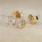 Preview: Brillant Diamant Ohrstecker Paar 750/- Gelbgold 18 Karat Gold 0,70 Karat G/VS