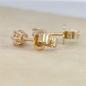 Preview: Brillant Diamant Ohrstecker Paar 750/- Gelbgold 18 Karat Gold 0,42 Karat G/VS