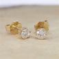 Preview: Brillant Diamant Ohrstecker Paar 750/- Gelbgold 18 Karat Gold 0,42 Karat G/VS