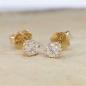 Preview: Brillant Diamant Ohrstecker Paar 750/- Gelbgold 18 Karat Gold 0,42 Karat G/VS