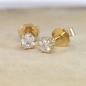 Preview: Brillant Diamant Ohrstecker Paar 750/- Gelbgold 18 Karat Gold 0,42 Karat G/VS