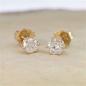 Preview: Brillant Diamant Ohrstecker Paar 750/- Gelbgold 18 Karat Gold 0,60 Karat G/VS