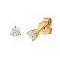 Preview: Luxus Diamant Ohrstecker 750 Gold (IF/F) - Gelbgold, 3 Krappen, 0,40 ct - lupenrein, echter Brillantschmuck