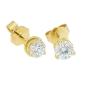Preview: Diamant Ohrstecker 750 Gold - Gelbgold, 3 Krappen, 0,70 ct - 2 Brillanten IF/F - Luxus Ohrschmuck Damen
