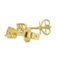 Preview: Diamant Ohrstecker 750 Gold - Gelbgold, 3 Krappen, 0,70 ct - 2 Brillanten IF/F - Luxus Ohrschmuck Damen