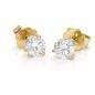 Preview: Diamant Ohrstecker 750 Gold - Gelbgold, 3 Krappen, 0,80 ct - 2 Brillanten IF/F - Luxus Ohrschmuck Damen