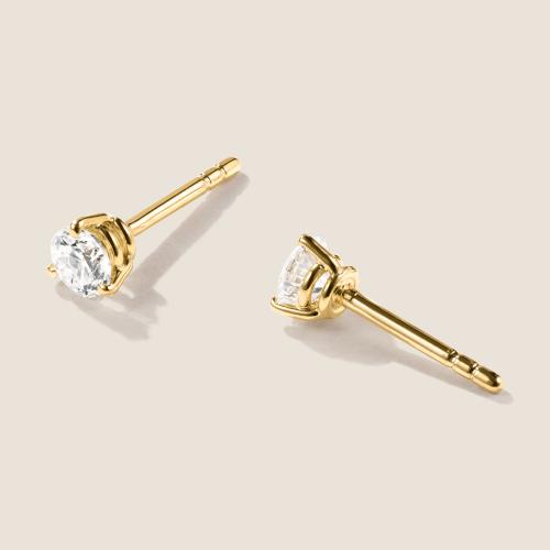 Luxus Diamant Ohrstecker Paar 750 Gelbgold Brillanten 0,40 ct G/VS