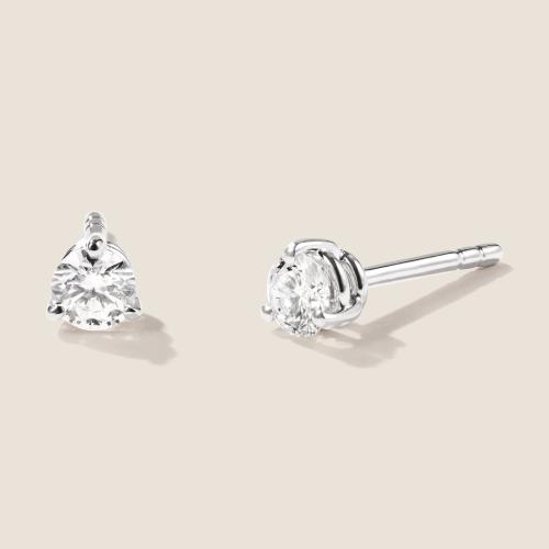Preview: Luxus Diamant Ohrstecker Paar 750 Weißgold Brillanten 0,42 ct G/VS