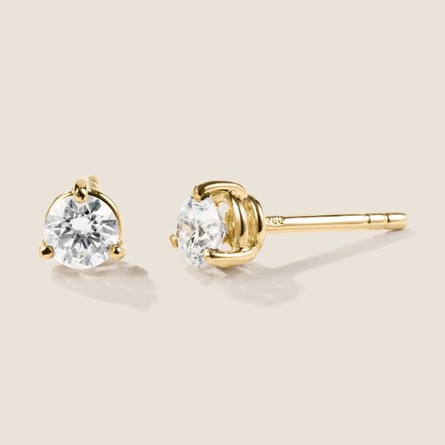 Preview: Luxus Diamant Ohrstecker Paar 750 Gelbgold Brillanten 0,50 ct G/VS