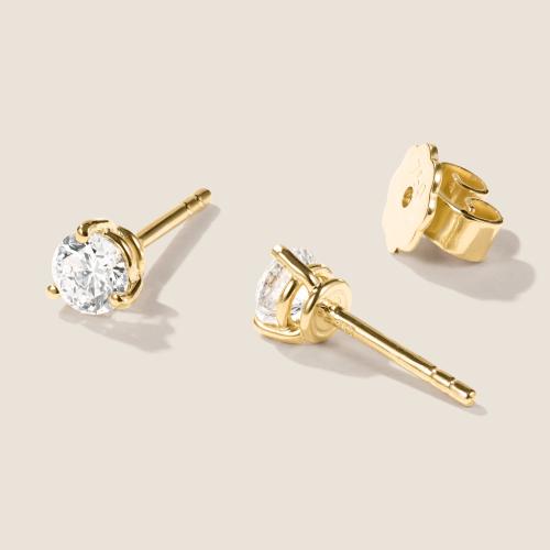 Preview: Luxus Diamant Ohrstecker Paar 750 Gelbgold Brillanten 0,60 ct G/VS
