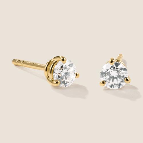 Preview: Luxus Diamant Ohrstecker Paar 750 Gelbgold Brillanten 0,60 ct G/VS