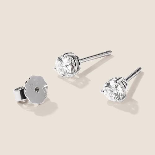 Luxus Diamant Ohrstecker Paar 750 Weißgold Brillanten 0,60 ct G/VS