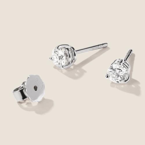 Luxus Diamant Ohrstecker Paar 750 Weißgold Brillanten 0,70 ct G/VS