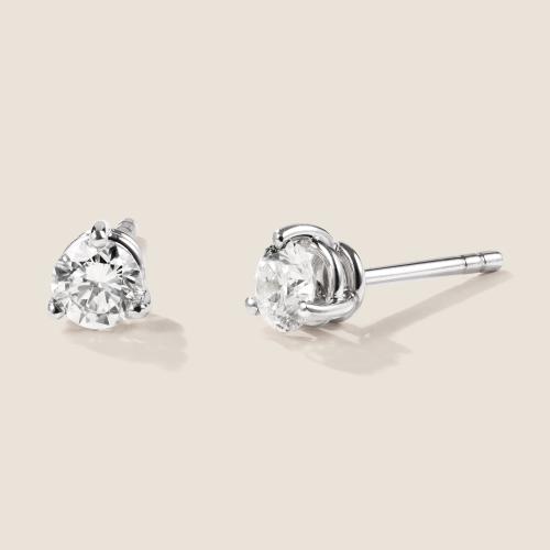 Preview: Luxus Diamant Ohrstecker Paar 750 Weißgold Brillanten 0,70 ct G/VS