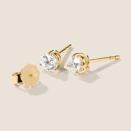 Luxus Diamant Ohrstecker Paar 750 Gelbgold Brillanten 0,80 ct G/VS