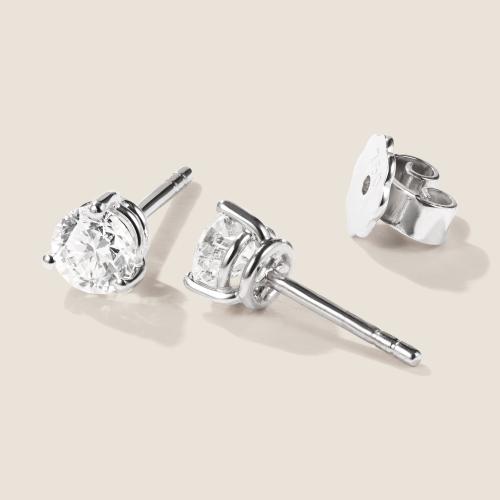 Luxus Diamant Ohrstecker Paar 750 Weißgold Brillanten 0,80 ct G/VS