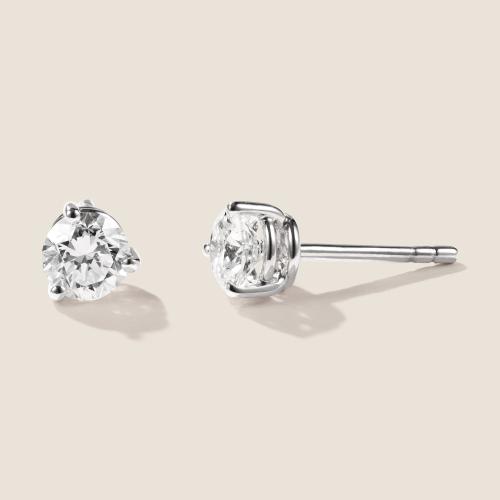 Preview: Luxus Diamant Ohrstecker Paar 750 Weißgold Brillanten 0,80 ct G/VS