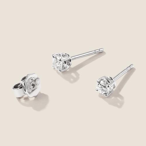 Luxus Diamant Ohrstecker Paar 750 Weißgold Brillanten 0,40 ct G/VS