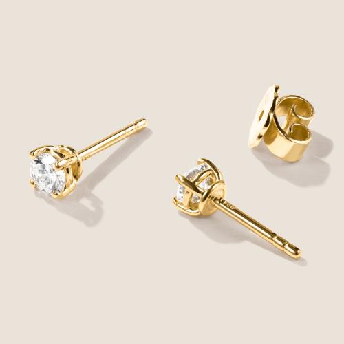 Preview: Luxus Diamant Ohrstecker Paar 750 Weißgold Brillanten 0,40 ct G/VS