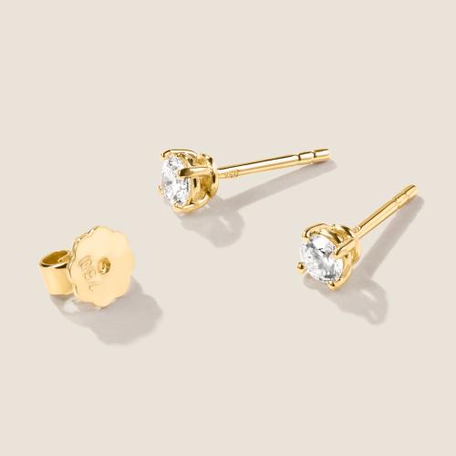 Preview: Luxus Diamant Ohrstecker Paar 750 Weißgold Brillanten 0,40 ct G/VS