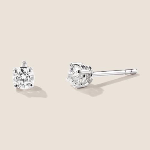 Luxus Diamant Ohrstecker Paar 750 Weißgold Brillanten 0,40 ct G/VS