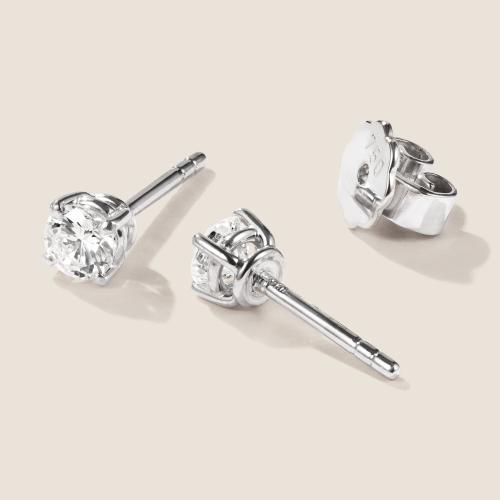 Luxus Diamant Ohrstecker Paar 750 Weißgold Brillanten 0,50 ct G/VS