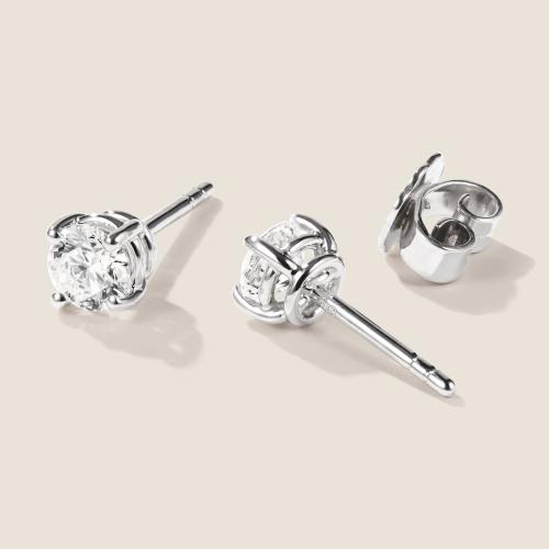 Luxus Diamant Ohrstecker Paar 750 Weißgold Brillanten 0,70 ct G/VS