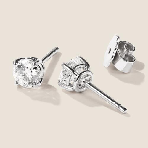 Luxus Diamant Ohrstecker Paar 750 Weißgold Brillanten 0,80 ct G/VS