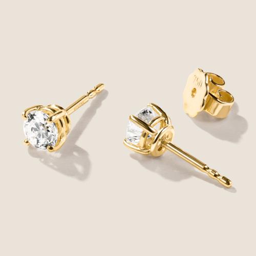 Luxus Diamant Ohrstecker Paar 750 Gelbgold Brillanten 1,05 ct G/VS