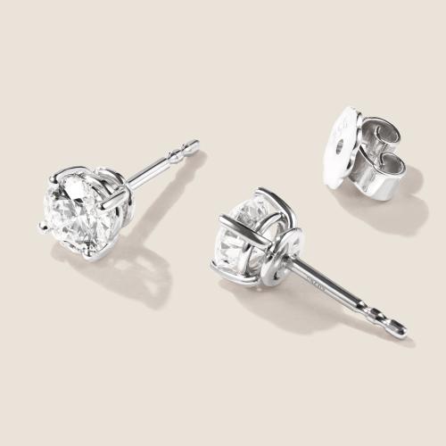 Luxus Diamant Ohrstecker Paar 750 Weißgold Brillanten 1,43 ct G/VS