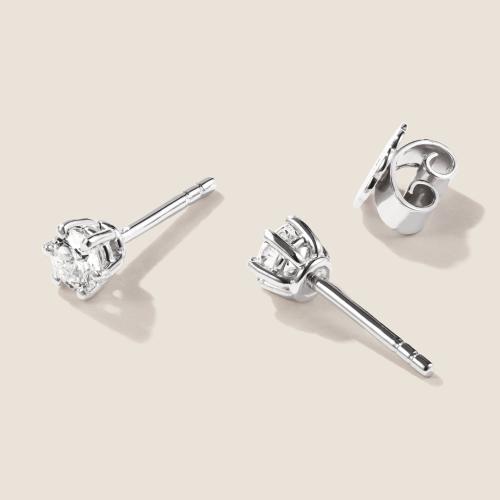 Luxus Diamant Ohrstecker Paar 750 Weißgold Brillanten 0,42 ct G/VS