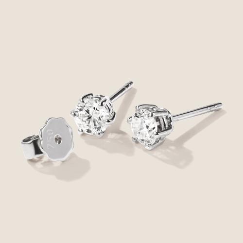 Luxus Diamant Ohrstecker Paar 750 Weißgold Brillanten 0,80 ct G/VS