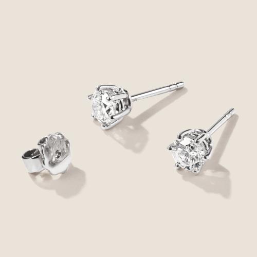 Luxus Diamant Ohrstecker Paar 750 Weißgold Brillanten 1,02 ct G/VS