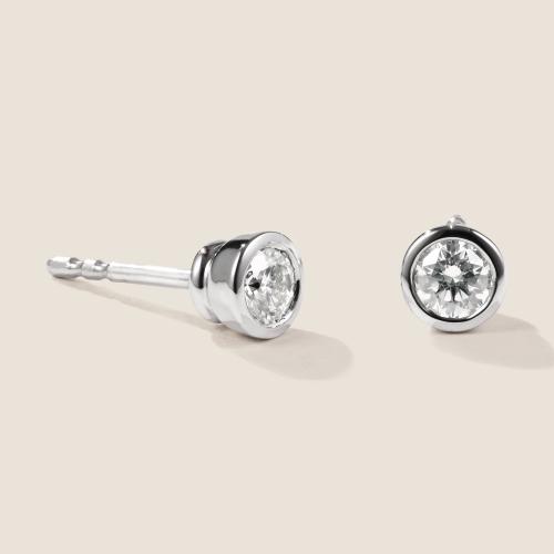 Luxus Diamant Ohrstecker Paar 750 Weißgold 0,44 ct G/VS