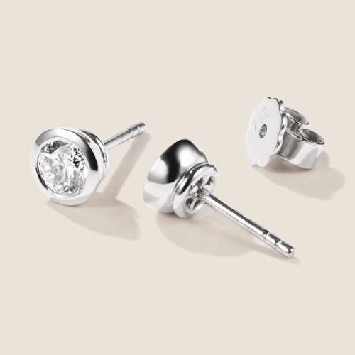 Luxus Diamant Ohrstecker Paar 750 Weißgold 0,86 ct G/VS
