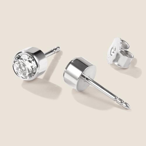 Luxus Diamant Ohrstecker Paar 750 Gold 1,02 ct G/VS