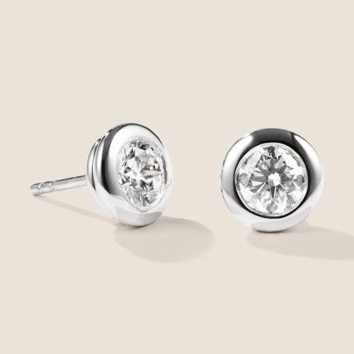 Luxus Diamant Ohrstecker Paar 750 Weißgold 1,61 ct G/VS