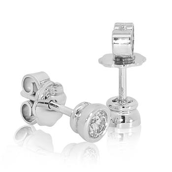 Brillant Diamant Ohrstecker Paar 750/- Weißgold 18 Karat Gold 0,44 Karat G/VS