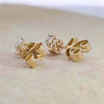 Brillant Diamant Ohrstecker Paar 750/- Gelbgold 18 Karat Gold 0,80 Karat G/VS