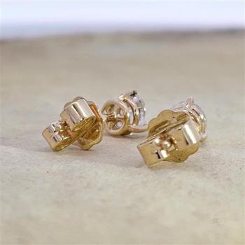 Brillant Diamant Ohrstecker Paar 750/- Gelbgold 18 Karat Gold 0,80 Karat G/VS